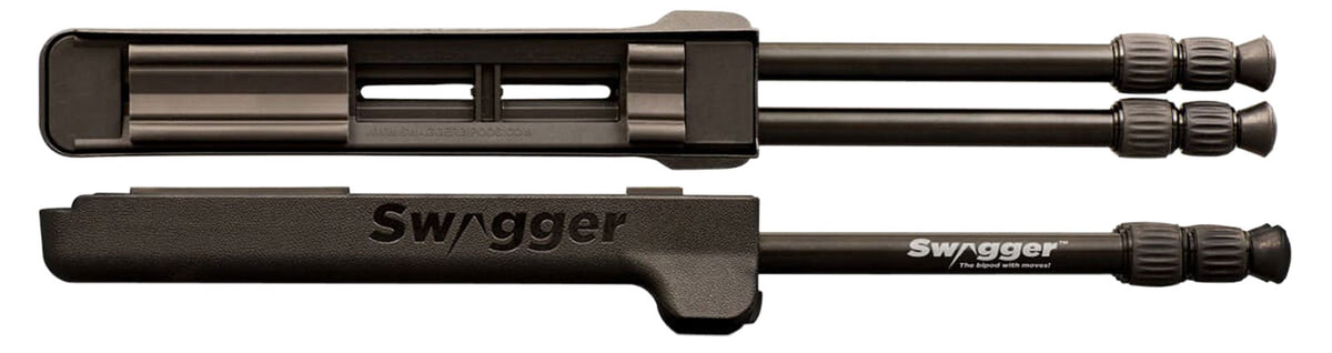Swagger SWAGBPHT42 All-Terrain Hunter Bipod, Polymer, 9.75"-41.25" Height Range, Crazy Legs System