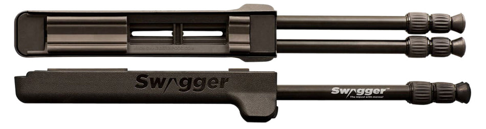 Swagger SWAGBPHT42 All-Terrain Hunter Bipod, Polymer, 9.75"-41.25" Height Range, Crazy Legs System
