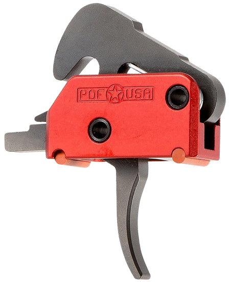 POF 01509 Two-Stage Drop-In Curved Trigger Black/Red 4.5 lb Pull AR