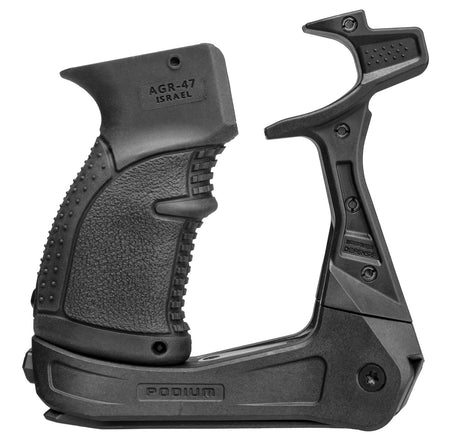 FAB Defense FXAKPODB AK-47/AK-74 AK-Podium Bi-Pod Includes AGR-47 Grip Black Polymer