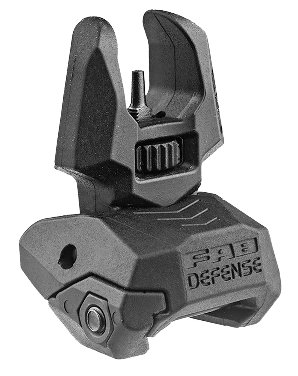 FAB Defense FXFBS Low-Profile Flip-Up Front BUIS for AR-15/M4 - Spring-Locked Black