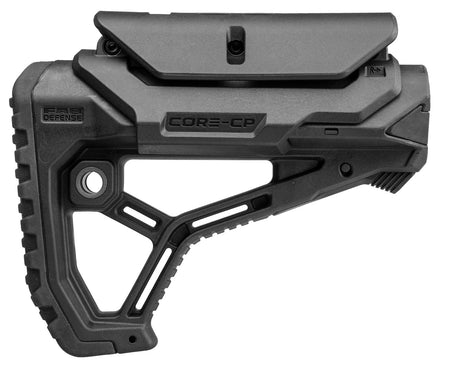 FAB Defense FXGLCORECPB GL-Core Adjustable Cheek-Rest Buttstock for AR-15/M4 Black Polymer