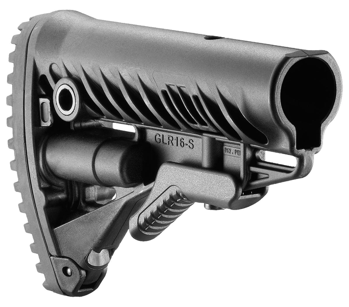 FAB Defense GLR-16 AR-15/M16/M4 Buttstock Anti-Rattle Black Fiberglass Reinforced Polymer FXGLR16B