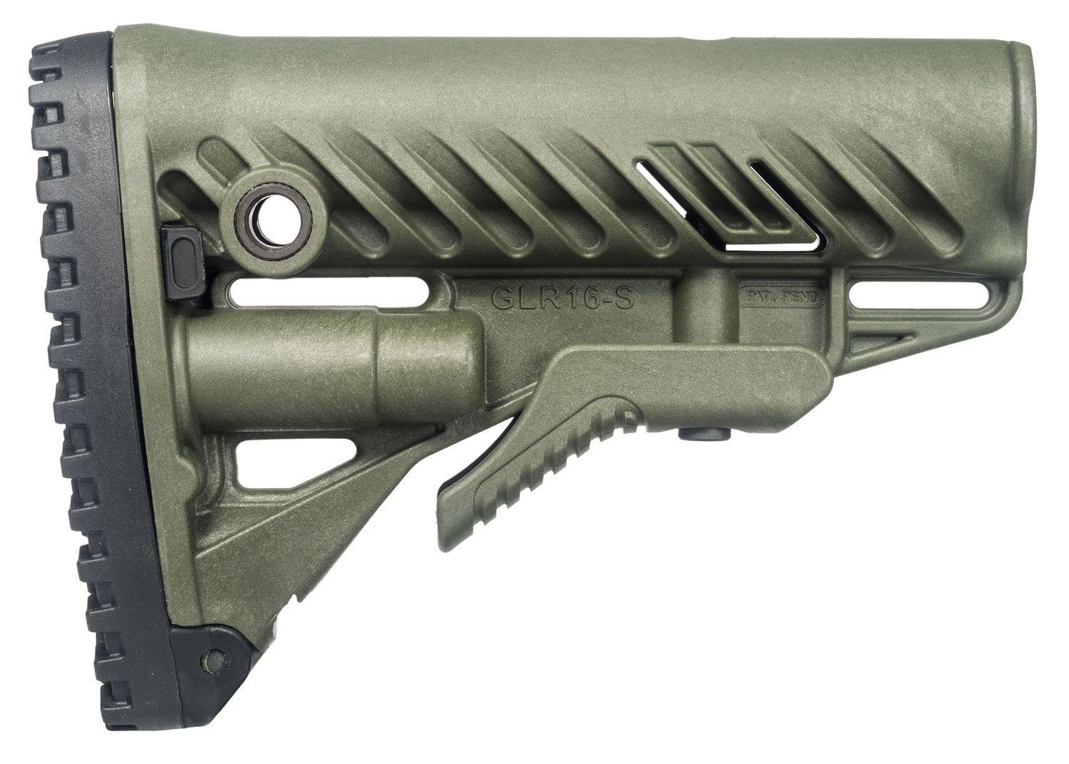 FAB Defense GLR-16 AR-15/M4 Buttstock OD Green Fiberglass Reinforced Polymer Anti-Rattle FXGLR16G