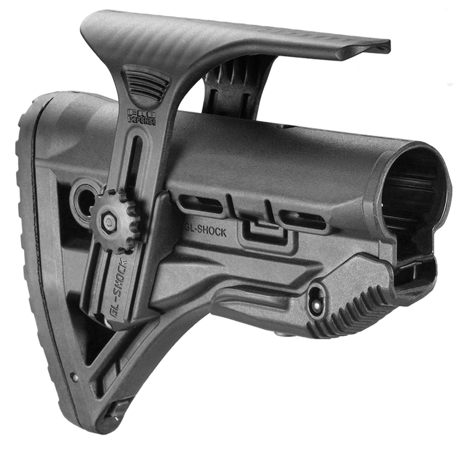 FAB Defense FXGLSHOCKCP AR-15/M4 GL-Shock Adjustable Cheekrest Anti-Rattle Buttstock Matte Black