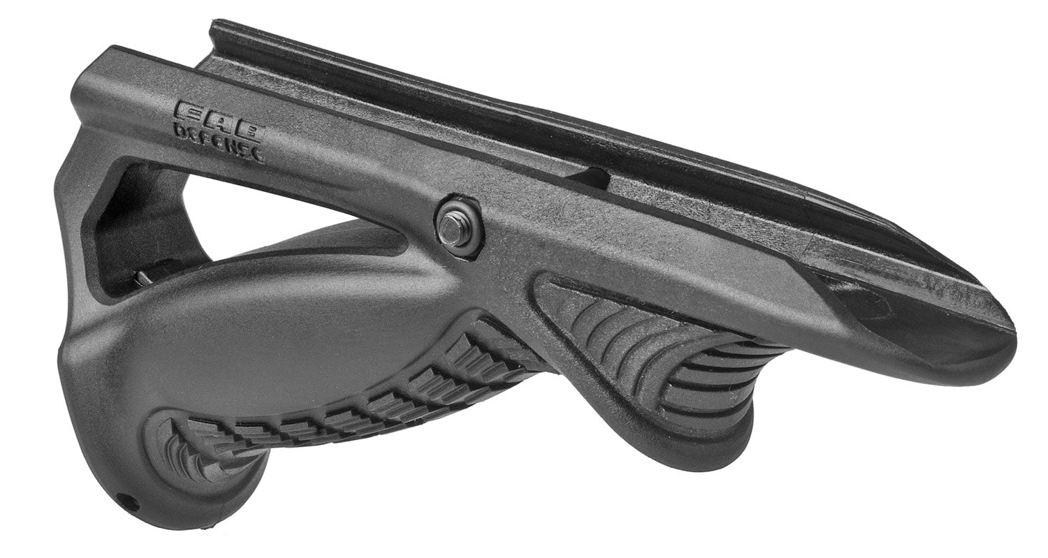 FAB Defense PTK Ergonomic Angled Pointing Grip with Battery Compartment Picatinny Rail Black