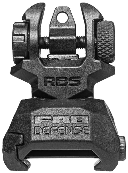 FAB Defense FXRBS Low-Profile Flip-Up Rear BUIS for AR-15/M4 Dual Aperture Black