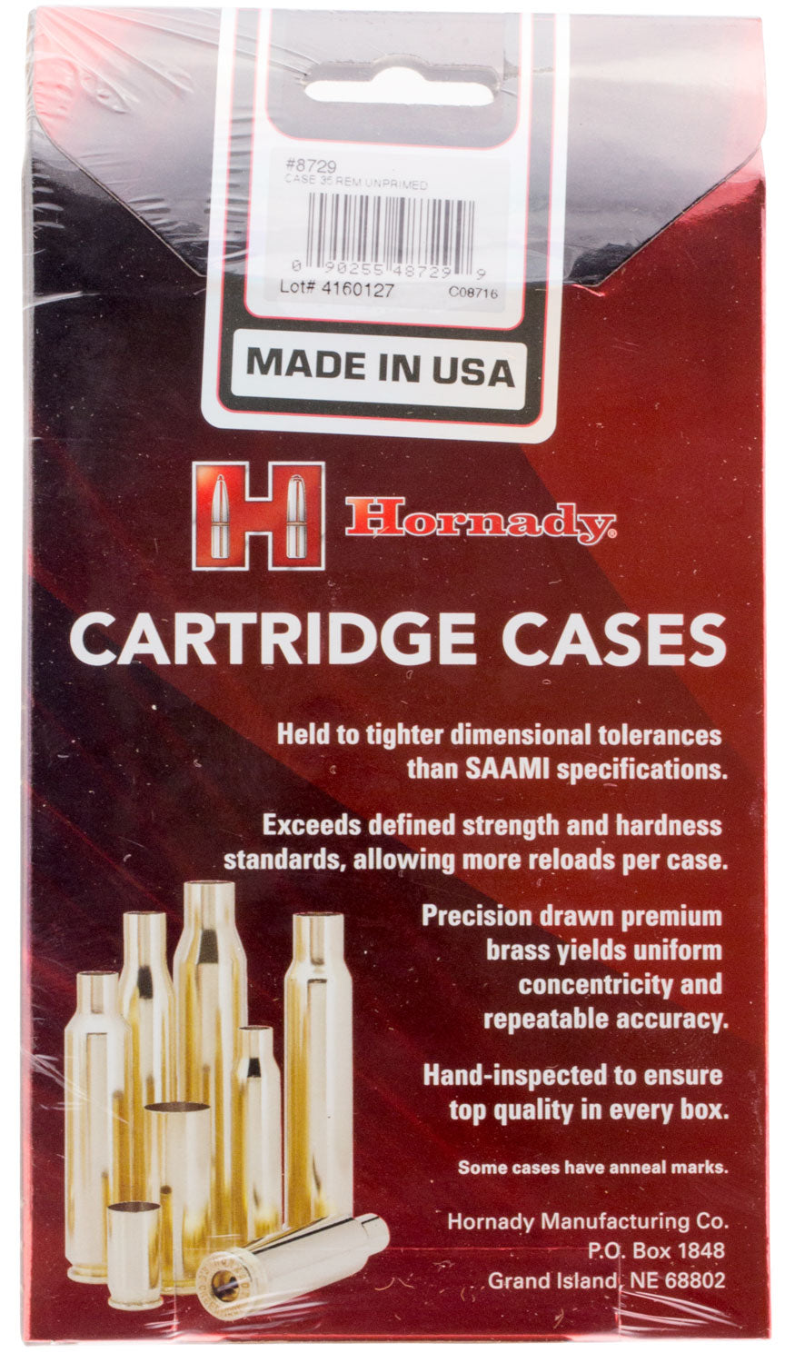 Hornady 8729 Rifle Brass Unprimed Cases 35 Remington Cartridge