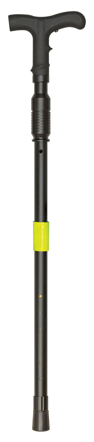 PSP ZAPCOVERTCAN Black Polymer Stun Cane with Rechargeable Battery and LED Light