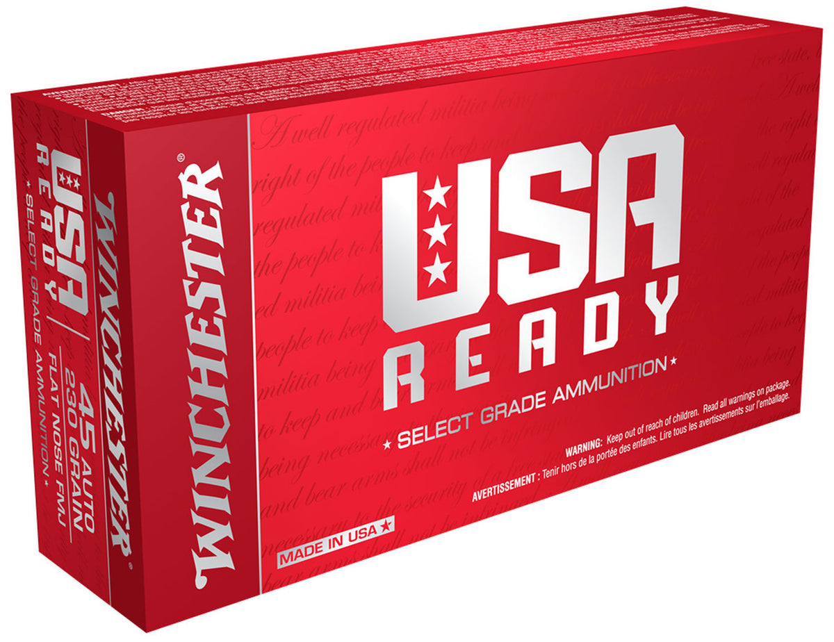 Winchester .45 ACP/Auto RED45 USA Ready Full Metal Jacket Flat Nose FMJFN 230 Grain
