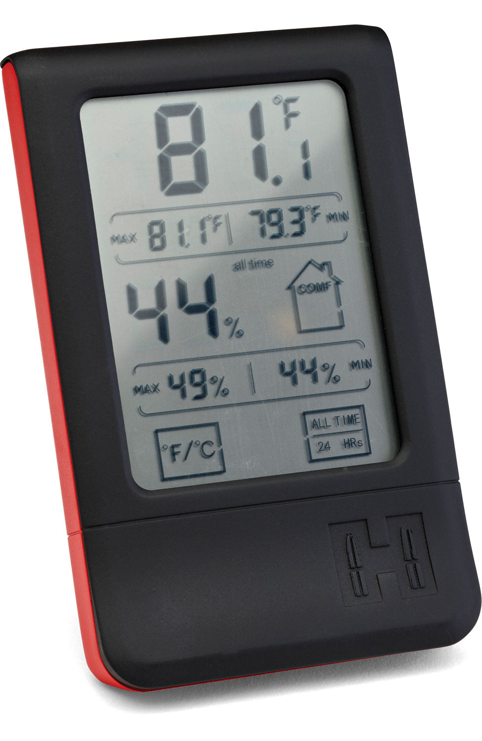 Hornady 95909 AAA Digital Hygrometer Red Temperature Humidity Safe Display