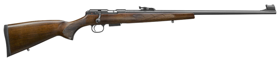 CZ-USA 02301 CZ 457 Lux .22 LR Bolt-Action Rifle, 5+1 Capacity, 24" Barrel, Black Nitride Finish, Turkish Walnut Stock, Right Hand