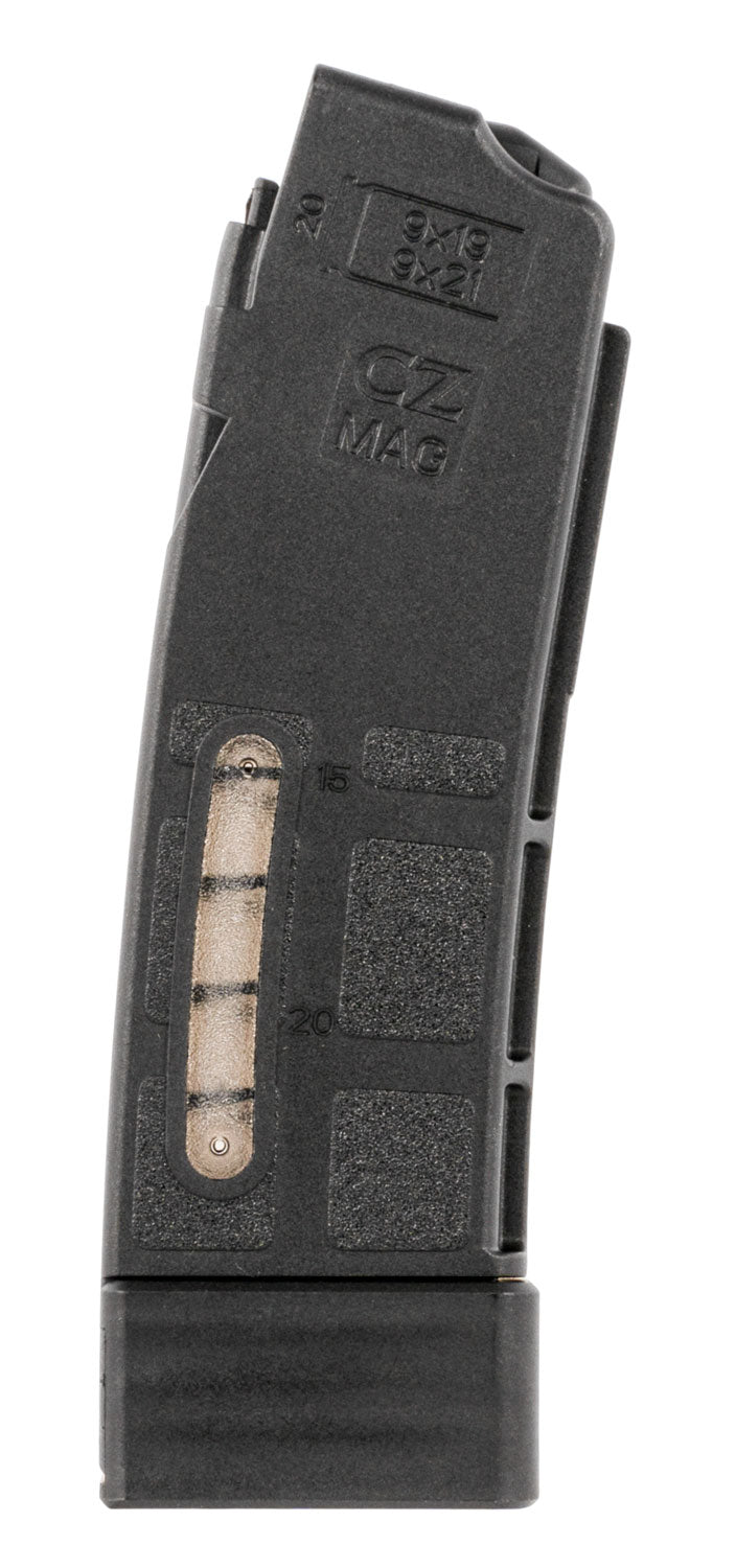 CZ-USA 11356 CZ Scorpion Detachable 20rd Mag 9mm Luger Black Polymer