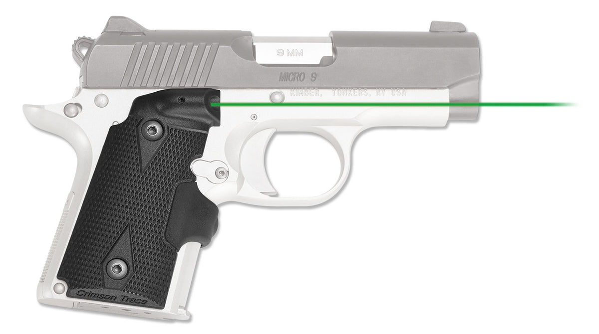 Crimson Trace Lasergrips Kimber Micro 9 Green Laser Black Polymer Grip Panels