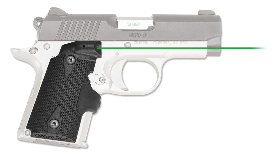 Crimson Trace Lasergrips Kimber Micro 9 Green Laser Black Polymer Grip Panels