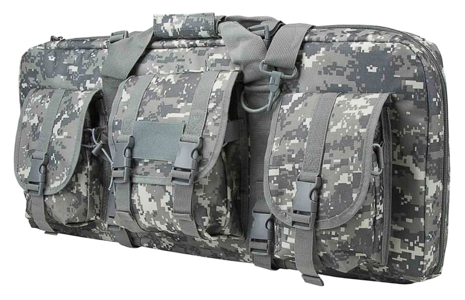 NcStar VISM CVCPD2962D28 28" Digital Camouflage Double Pistol Carbine Case PVC with Lockable Zippers