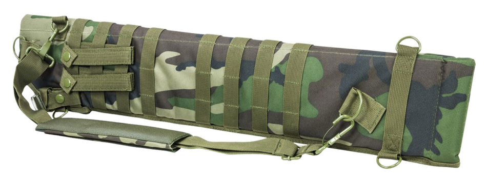 NcStar VISM CVSCB2917WC Woodland Camo Shotgun Scabbard 600D PVC with Quick-Release Buckle & D-Rings