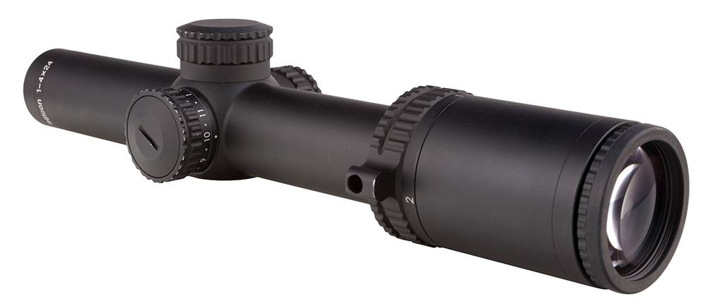 Trijicon 1900007 AccuPower 1-4x24mm Illuminated Green Circle Dot Crosshair SFP Scope 30mm Black