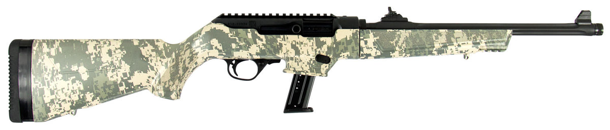 Ruger PC Carbine 19107, 9mm Luger, 17+1 Capacity, Green Digital Camo Stock, Optics Ready