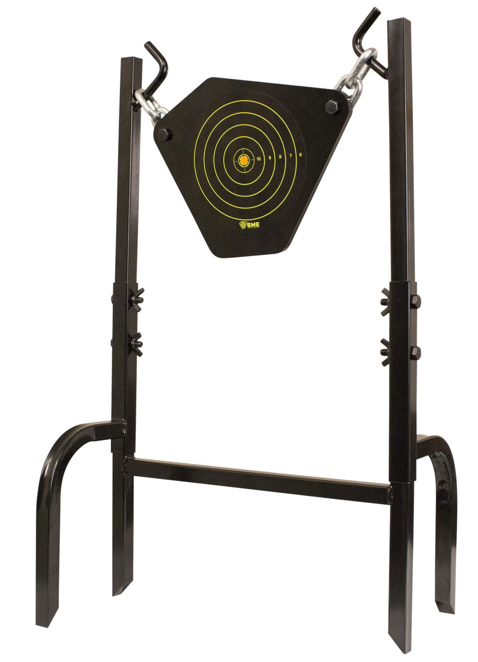 SME 95GNG 9.5" NM500 Steel Gong Target with Stand Handgun/Rifle Black
