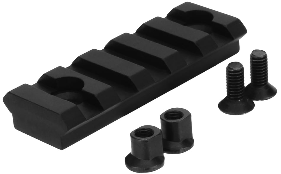 TacFire MAR101 2" 5-Slot KeyMod Picatinny Rail Section Black
