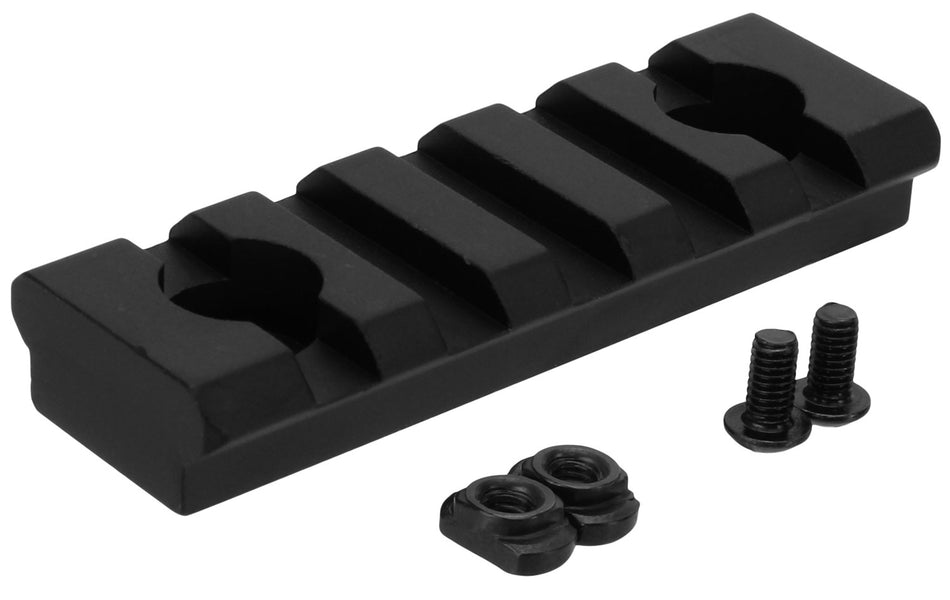 TacFire MAR105S 2 3/8" 5-Slot M-LOK Accessory Picatinny Rail Black Anodized