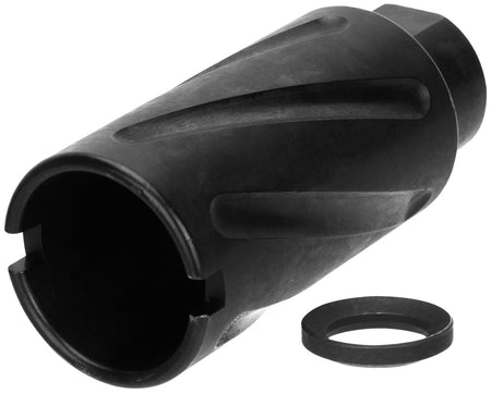 TacFire MZ10079MMN 9mm Luger AR Platform Spiral Fluted Muzzle Brake Black Oxide 1/2-36 TPI