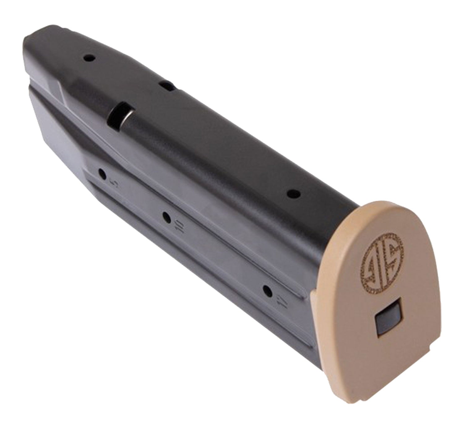 Sig Sauer P320/M17/M18 17rd 9mm Magazine Black Coyote Steel MAGMODF917COY