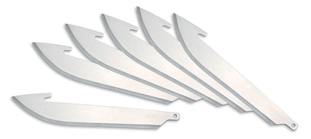Outdoor Edge RR306 3" Drop Point 420J2 Stainless Steel RazorLite Replacement Blades – Pack of 6