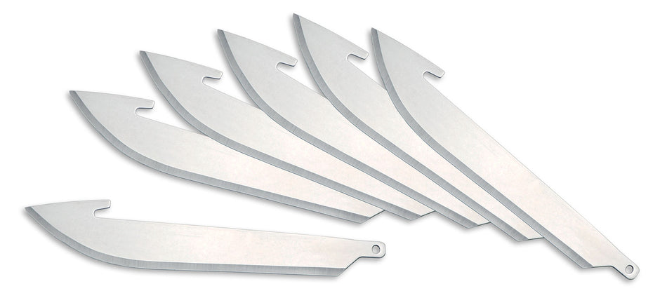 Outdoor Edge RR306 3" Drop Point 420J2 Stainless Steel RazorLite Replacement Blades – Pack of 6