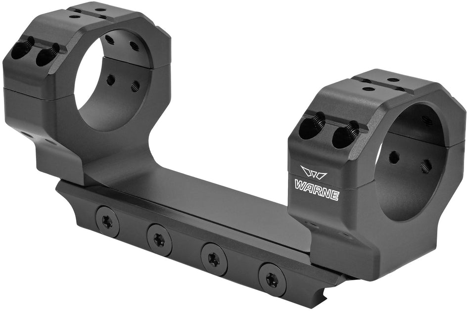 Warne 7817M Skyline Precision Mount Scope Ring Combo Black Anodized 30mm Tube 0 MOA
