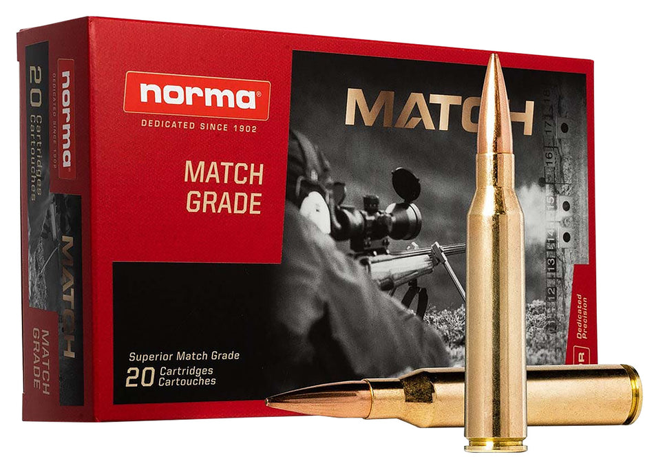 Norma .338 Norma Mag 20185272 Dedicated Precision Golden Target Match Sierra Boat Tail Hollow Point 300 Grain