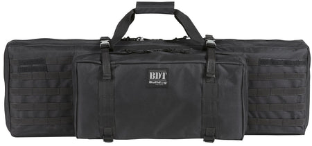 Bulldog BDT Tactical Rifle Case Black Nylon Quilted Lining Adjustable Velcro Tie Downs