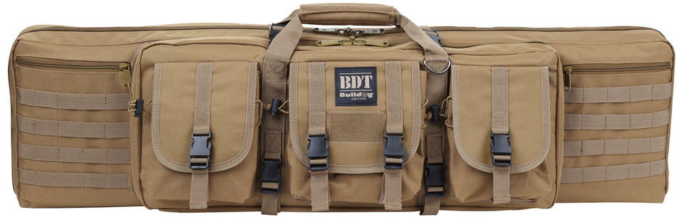 Bulldog BDT Tactical 36" Tan Nylon Single Rifle Case Padded Divider and 3 Accessory Pockets