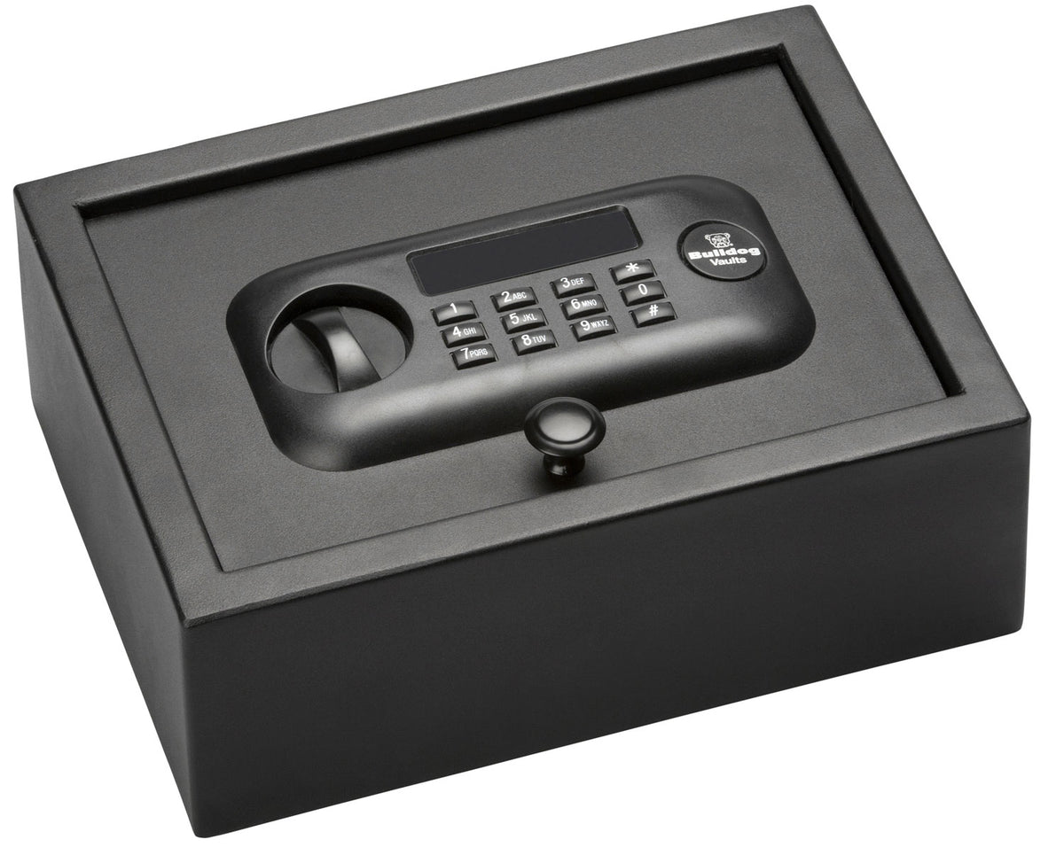 Bulldog BD1030 Digital Keypad Top Open Vault Black Powder Coat Steel 11.80" x 8.70" x 4"