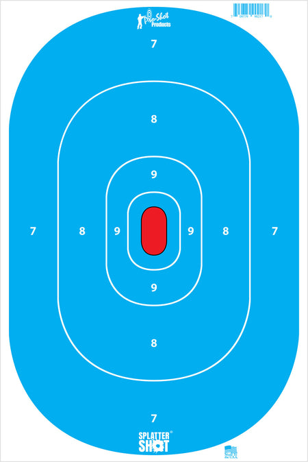 Pro-Shot SplatterShot SILHINTPBLUE 12"x18" Silhouette Tagboard Hanging Targets Blue/White Impact 8-Pack