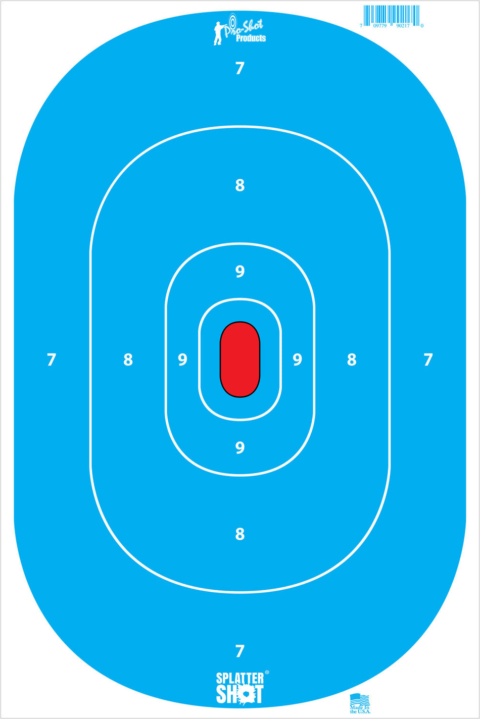 Pro-Shot SplatterShot SILHINTPBLUE 12"x18" Silhouette Tagboard Hanging Targets Blue/White Impact 8-Pack