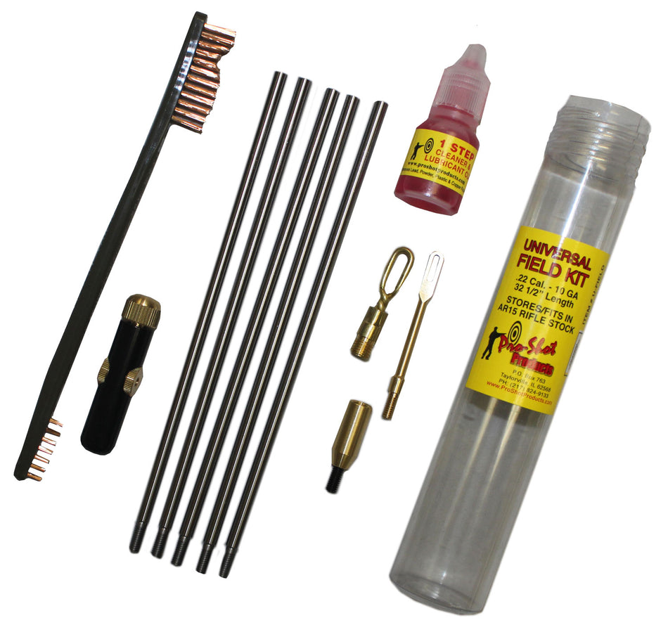 Pro-Shot Universal Field Kit Multi-Caliber Multi-Gauge with Swivel T Handle and Bronze Brush