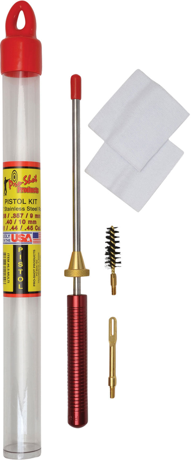 Pro-Shot Starter Series Pistol Cleaning Kit .38 and .45 Caliber with Brass Patch Holder