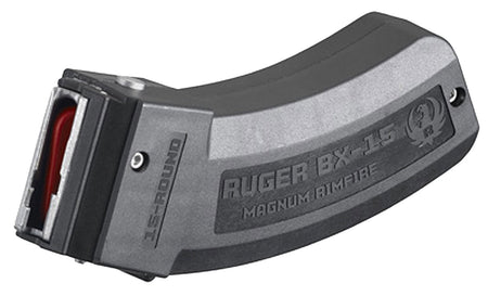 Ruger 90585 BX-15 Magazine 15 Round 17 HMR/22 WMR Ruger American Rimfire/77 Black