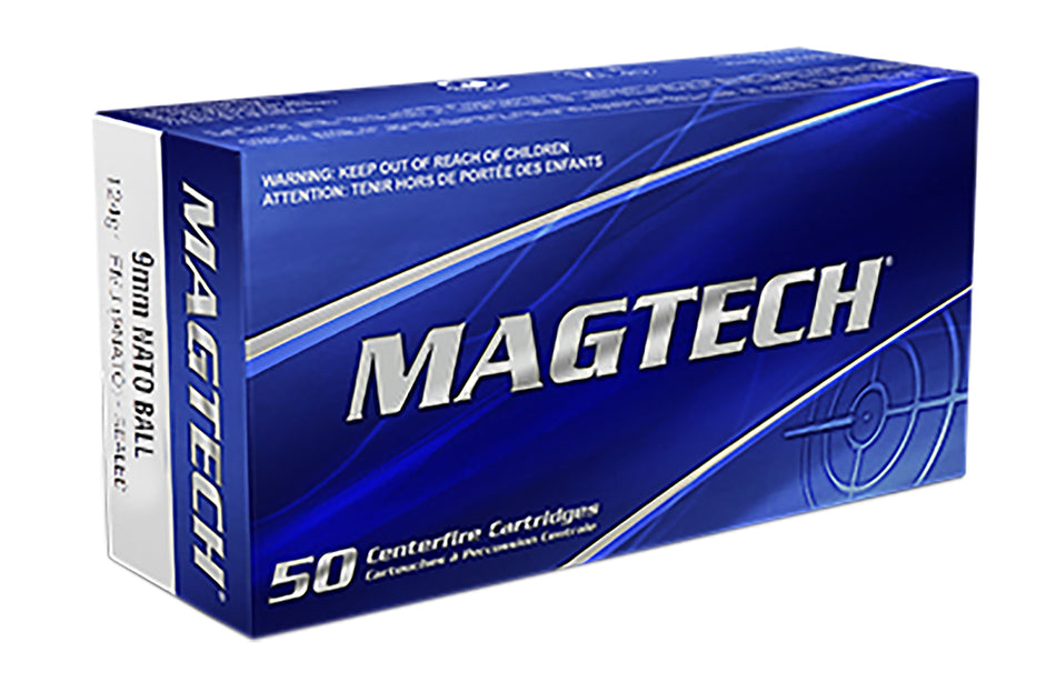 Magtech 9mm Luger/Parabellum 9NATO Range/Training Full Metal Jacket FMJ 124 Grain