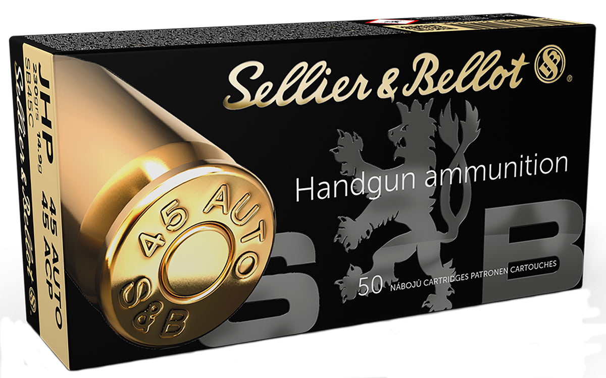 Sellier & Bellot (S&B) .45 ACP/Auto SB45C Jacketed Hollow Point JHP 230 Grain