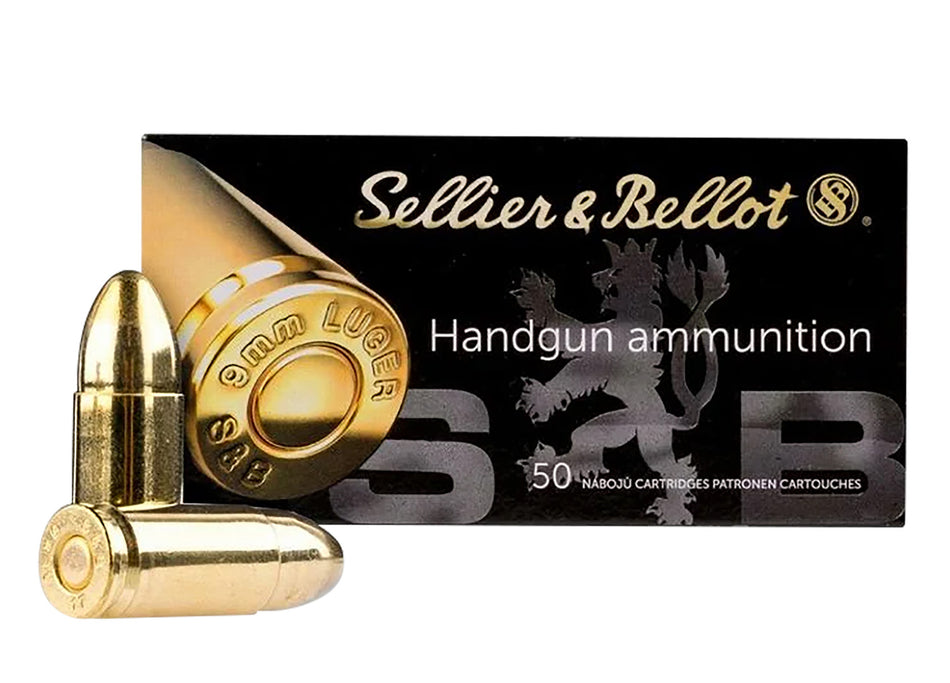 Sellier & Bellot (S&B) 9mm Luger/Parabellum SB9NATO Full Metal Jacket FMJ 124 Grain