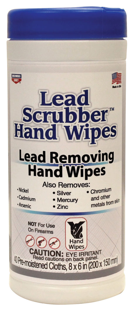 Birchwood Casey 32440 Lead Scrubber Skin Cleaning Wipes 40 Pk 8"x6"