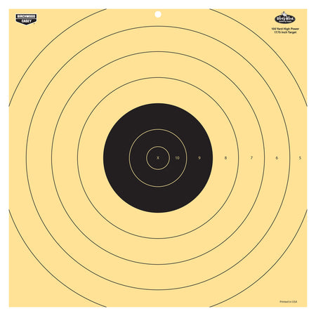 Birchwood Casey Dirty Bird 17.25" Bullseye Hanging Target Rifle 100 yds Black/White Tagboard 5 Pack