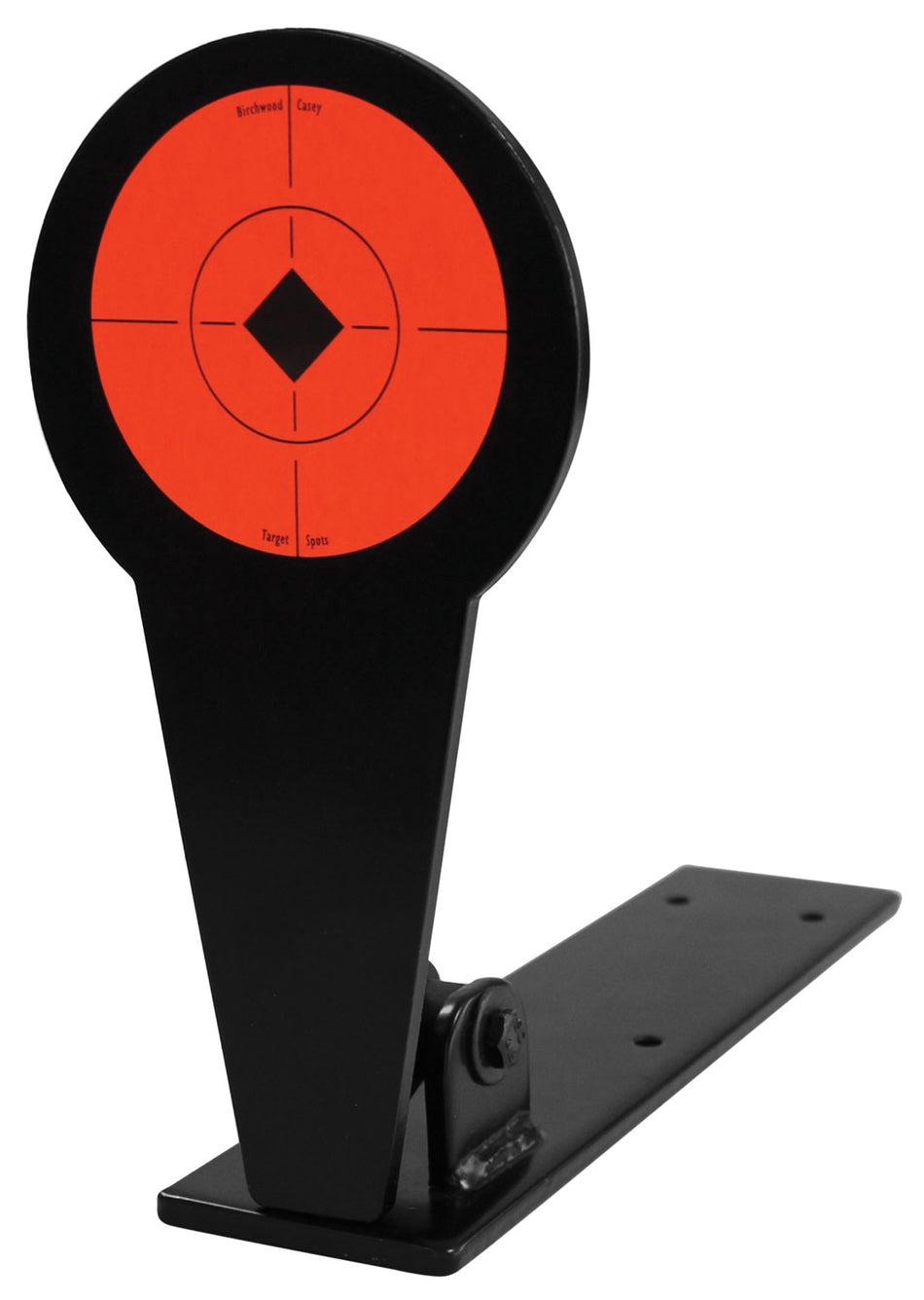 Birchwood Casey World of Targets 47524 Rimfire Popper Steel Diamond Target 4" Black/Orange Standing Includes Stakes