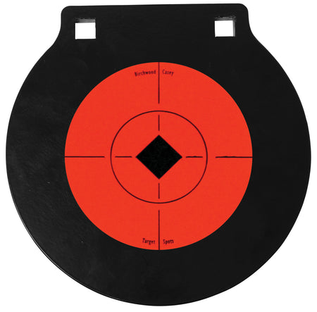 Birchwood Casey World of Targets 47608 Double Hang 6" AR500 Steel Gong Target Black/Orange Crosshair & Diamond
