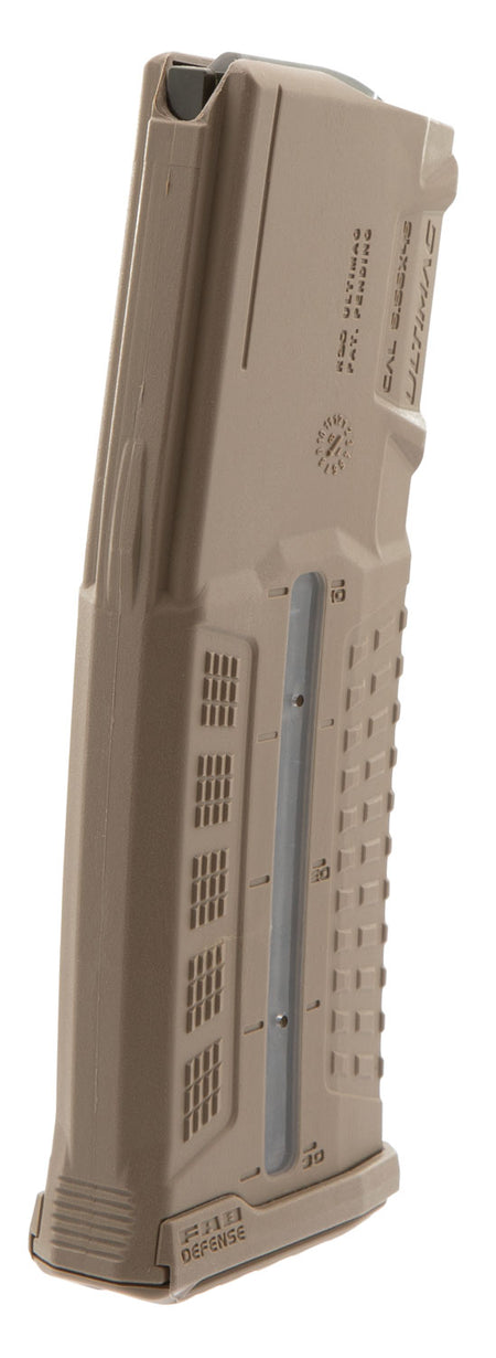 FAB Defense FXUMAGR30T Ultimag 30-Round .223/5.56x45 NATO AR-15/M16/M4 Polymer Window Magazine Flat Dark Earth