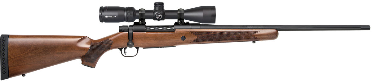 Mossberg 27942 Patriot 30-06 Springfield Caliber with 5+1 Capacity, 22" Fluted Barrel, Matte Blued Metal Finish & Walnut Stock Right Hand (Full Size) Includes Vortex Crossfire II 3-9x40mm Scope