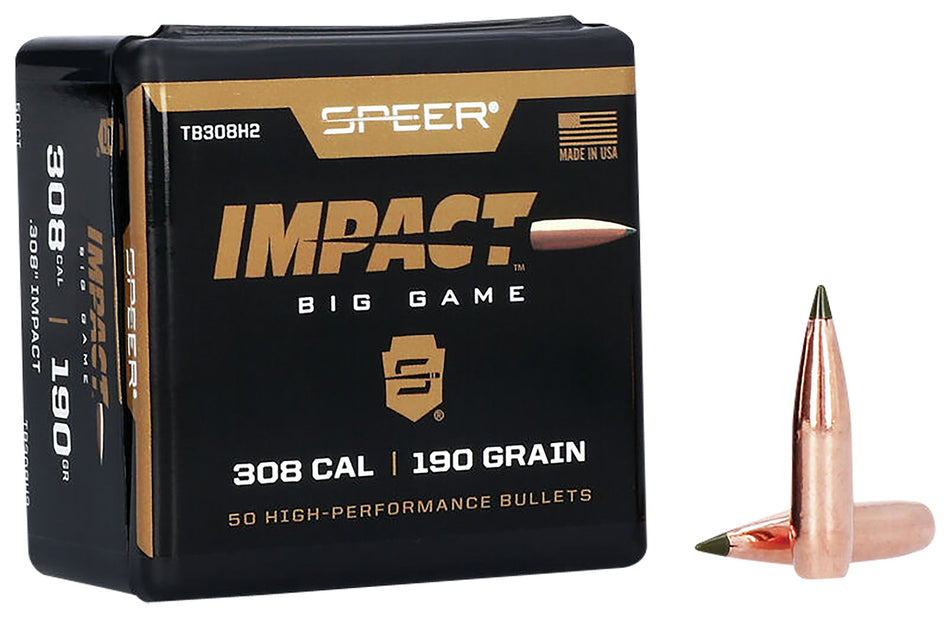 Speer Impact 30Cal 190 Grain Molecularly Bonded Bullets 50/Box